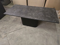 1x salontafel met marmeren blad 120x55x36h