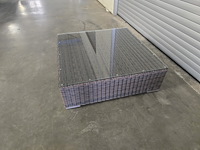 1x salontafel rottan met glazen blad 105x105x35h - afbeelding 4 van  4