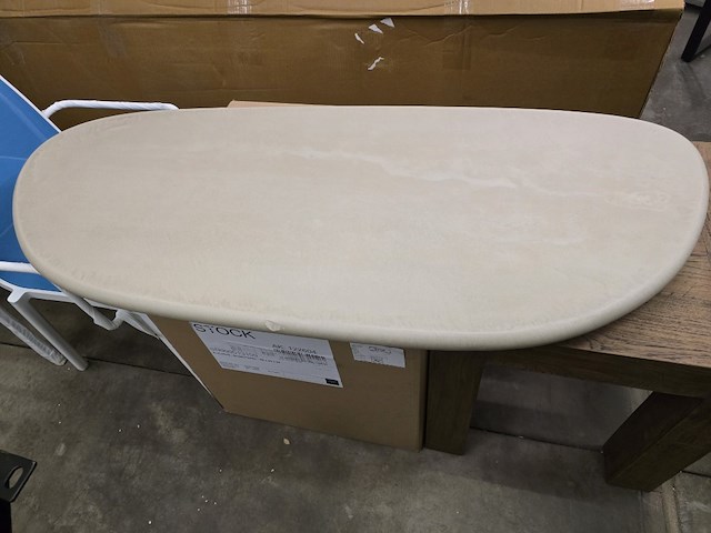 1x salontafelblad mortex salt met schade 140x60 - afbeelding 1 van  6