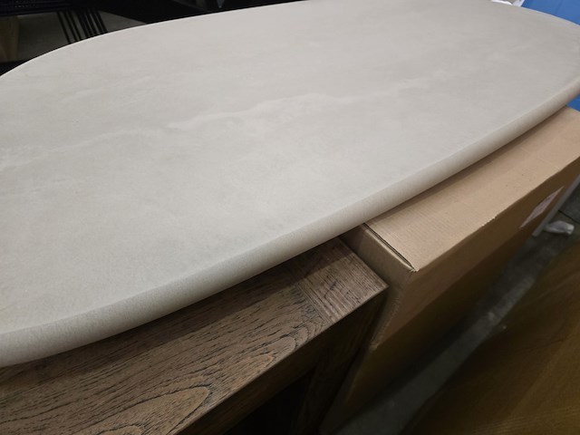 1x salontafelblad mortex salt met schade 140x60 - afbeelding 2 van  6