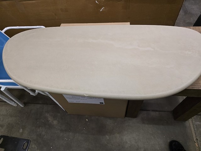 1x salontafelblad mortex salt met schade 140x60 - afbeelding 4 van  6