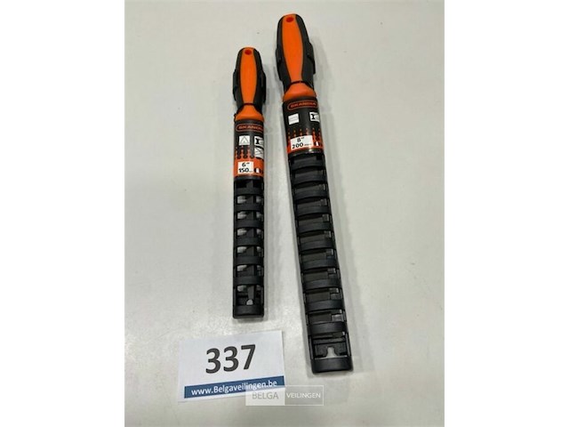 1x skandia zaagvijl 150 mm halfzoet 1x skandia vijl platstomp 200mm basterd - afbeelding 1 van  3