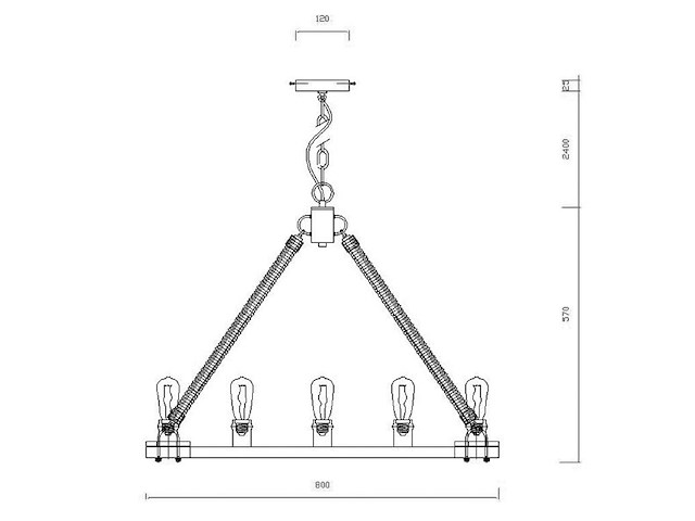 1x stalen luster pr dia80cm - afbeelding 2 van  2