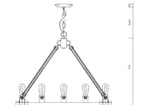 1x stalen luster pr dia80cm - afbeelding 2 van  2