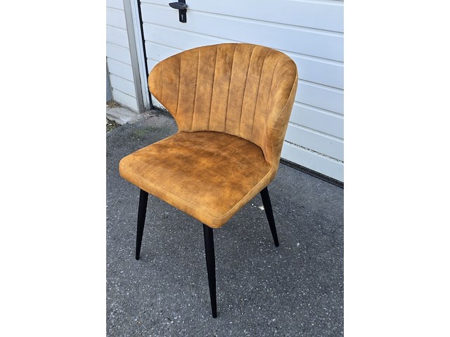 1x stoel in cognac pu - afbeelding 2 van  4