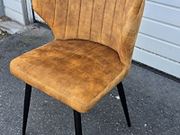 1x stoel in cognac pu - afbeelding 2 van  4