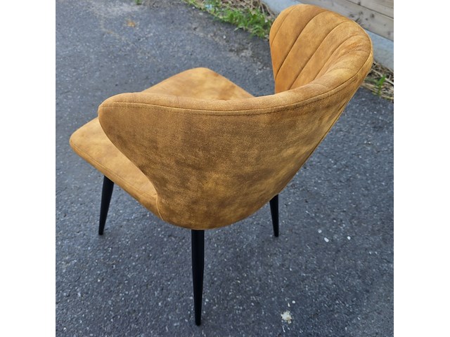 1x stoel in cognac pu - afbeelding 3 van  4