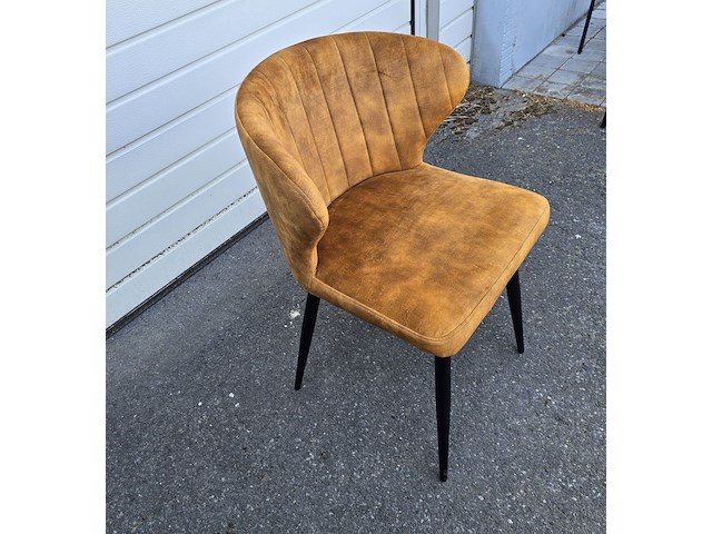1x stoel in cognac pu - afbeelding 4 van  4