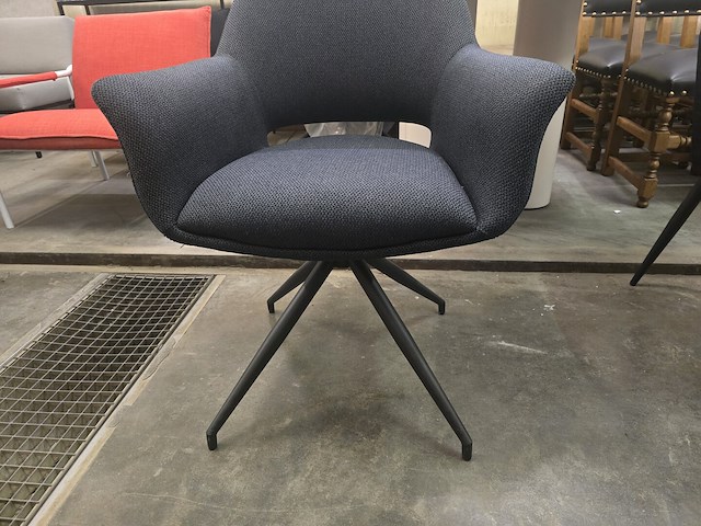 1x swivel stoel blauw - draaibare stoel - afbeelding 4 van  5