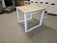 1x tafel 80x80cm rubberwood - afbeelding 2 van  3