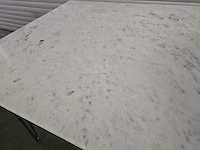 1x tafel vierkant 90x90 met wit marmeren blad - afbeelding 4 van  4