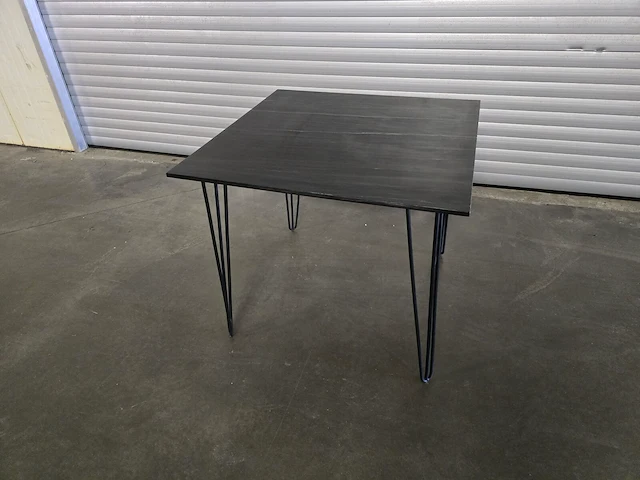 1x tafel vierkant 90x90 met zwart marmeren blad (nieuw in doos) - afbeelding 2 van  8