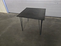 1x tafel vierkant 90x90 met zwart marmeren blad (nieuw in doos)