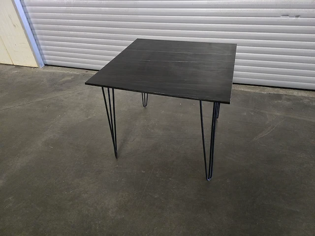 1x tafel vierkant 90x90 met zwart marmeren blad (nieuw in doos) - afbeelding 1 van  8