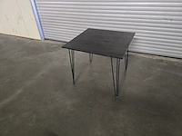 1x tafel vierkant 90x90 met zwart marmeren blad (nieuw in doos) - afbeelding 3 van  8
