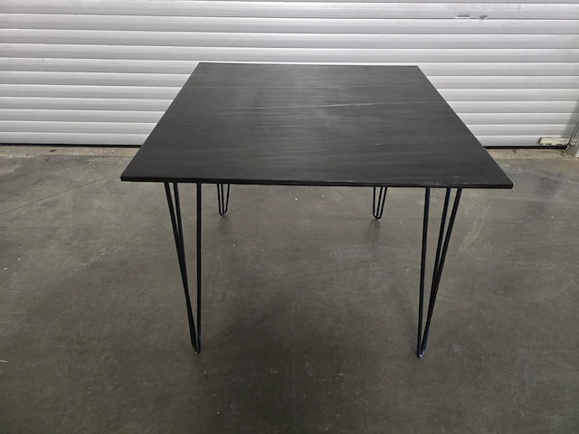 1x tafel vierkant 90x90 met zwart marmeren blad (nieuw in doos) - afbeelding 7 van  8