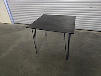 1x tafel vierkant 90x90 met zwart marmeren blad - afbeelding 2 van  8