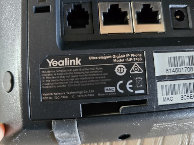 1x telefoon yealink t46s - afbeelding 5 van  5