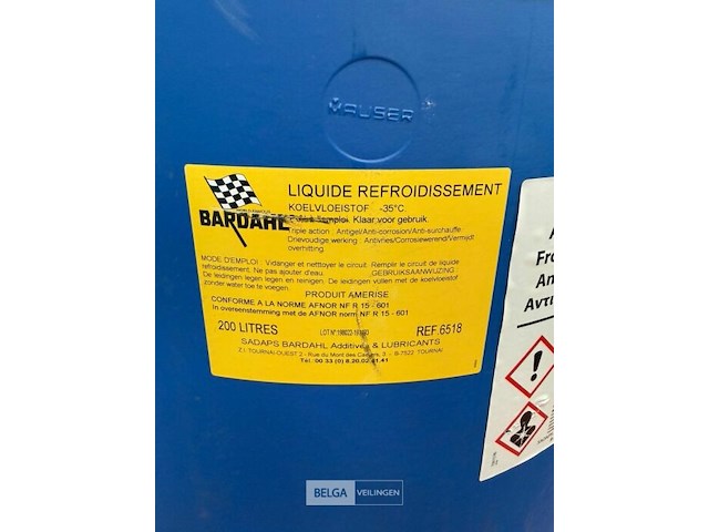 1x vat ± 150 l bardahl koelvloeistof - afbeelding 2 van  4