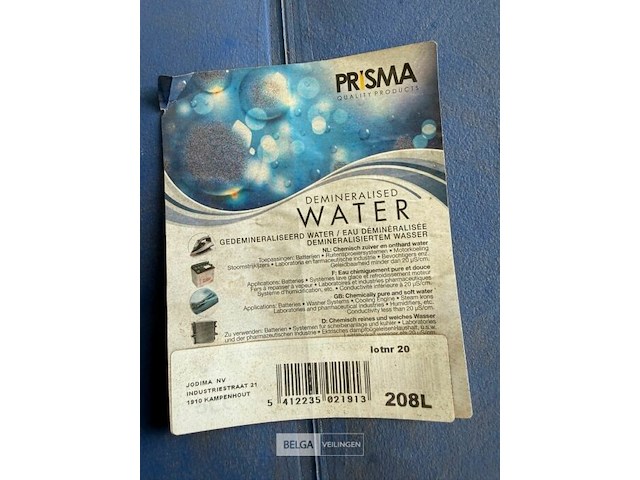 1x vat gedemineraliseerd water 200l - afbeelding 2 van  3