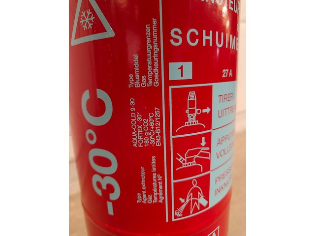 1x vorstvrije schuimblusser 9 liter - afbeelding 6 van  9