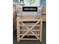 1x weidepoort eik 1m20 - afbeelding 1 van  3