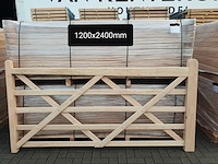 1x weidepoort eik 2m40 - afbeelding 1 van  1