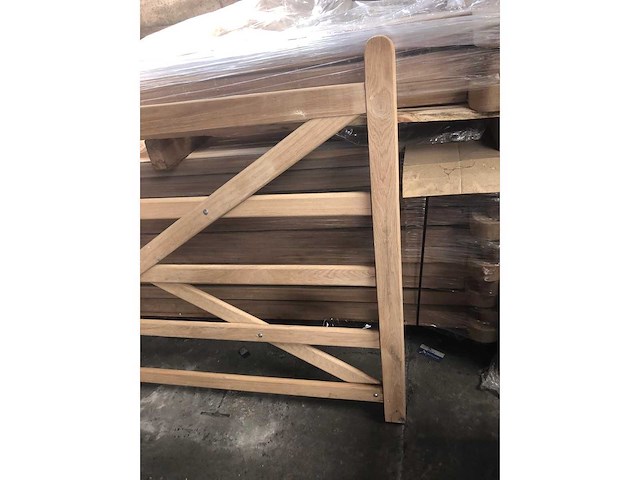 1x weidepoort eik 3m60 - afbeelding 4 van  4