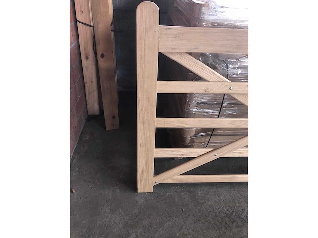 1x weidepoort eik 3m60 - afbeelding 3 van  4