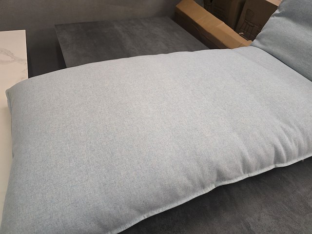 1x zitkussen voor ligzetel blauwe stof 200x80 - afbeelding 3 van  5