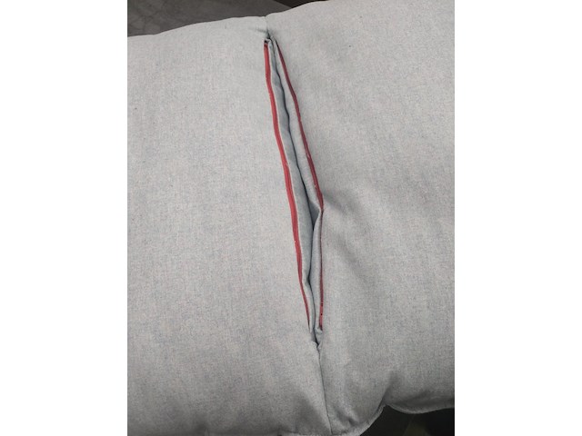 1x zitkussen voor ligzetel blauwe stof 200x80 - afbeelding 5 van  5