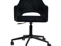 1x zwart velvet bureaustoel - afbeelding 2 van  4