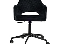 1x zwart velvet bureaustoel - afbeelding 2 van  4