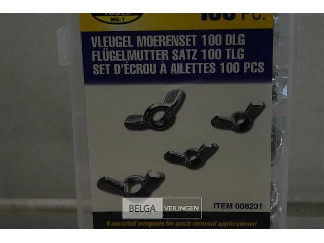 1x100pcs vleugelmoeren set - afbeelding 2 van  3