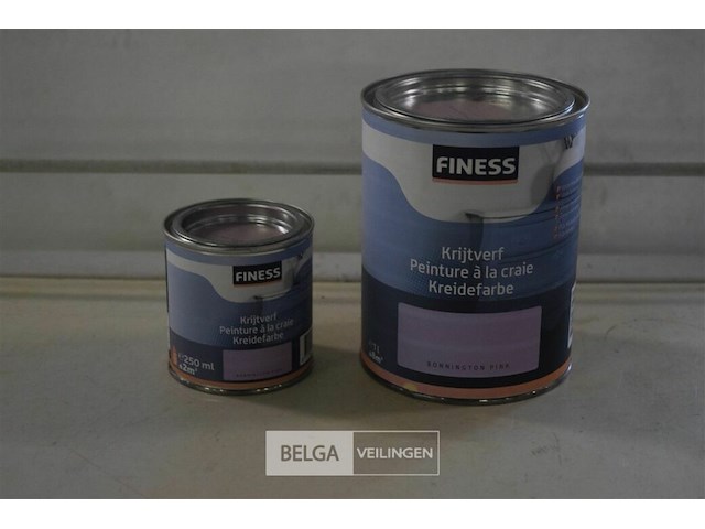 1x250ml finess en 1x1l krijtverf bonnington pink - afbeelding 1 van  3