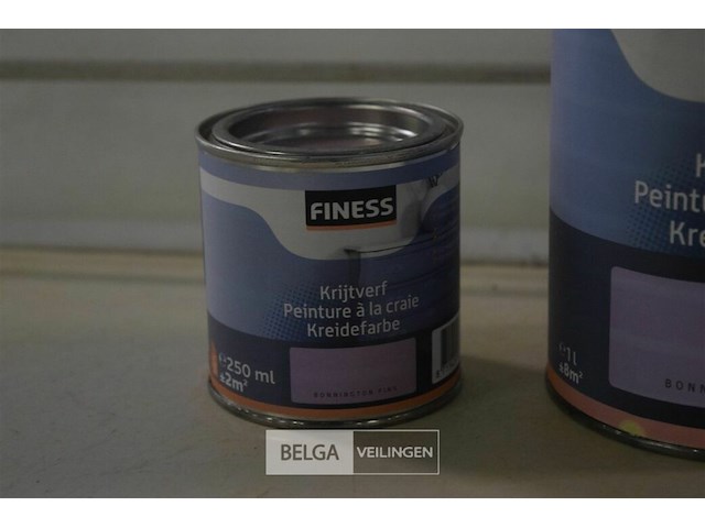 1x250ml finess en 1x1l krijtverf bonnington pink - afbeelding 2 van  3