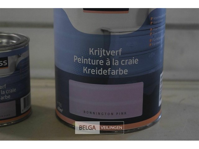 1x250ml finess en 1x1l krijtverf bonnington pink - afbeelding 3 van  3