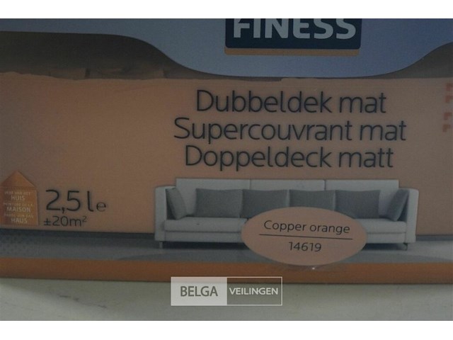 1x2,5lfinessdubbeldek copper orange - afbeelding 4 van  4