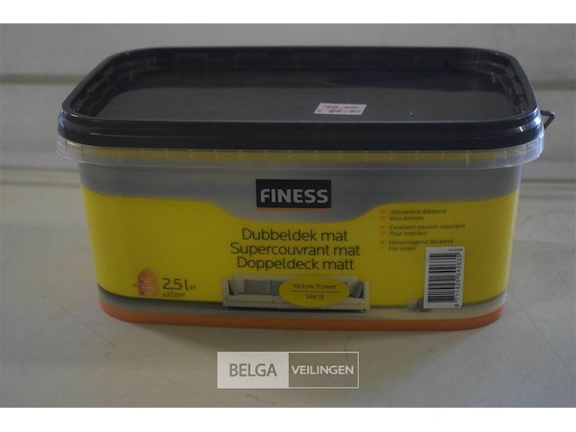 1x2,5lfinessdubbeldek yellow flower - afbeelding 1 van  3