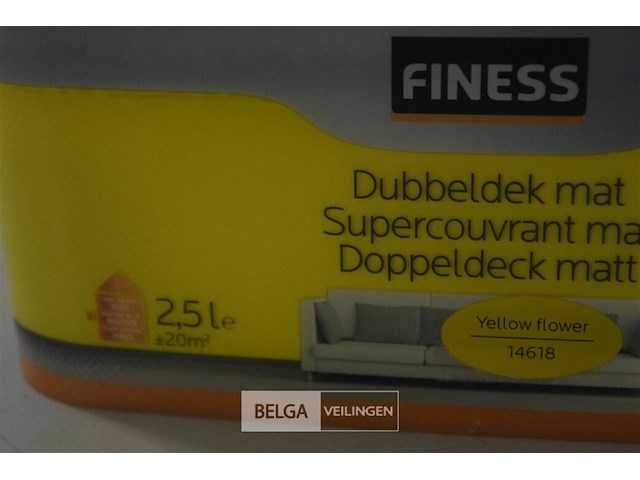 1x2,5lfinessdubbeldek yellow flower - afbeelding 3 van  3