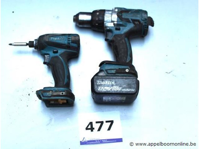 2 accu boormachines makita, werking niet gekend - afbeelding 1 van  3