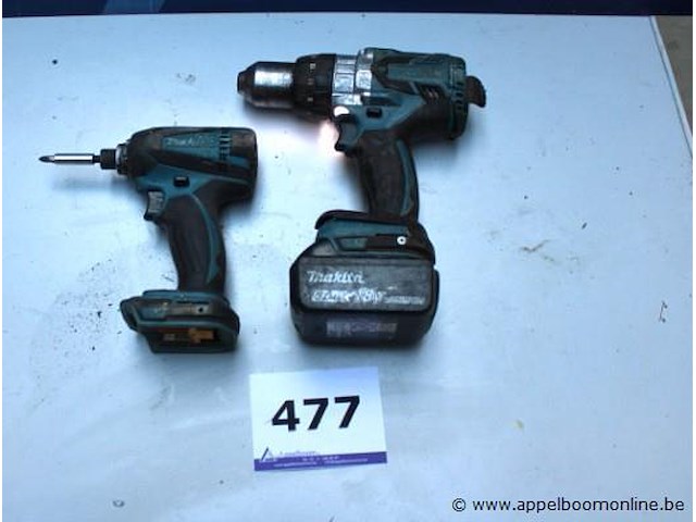 2 accu boormachines makita, werking niet gekend - afbeelding 2 van  3