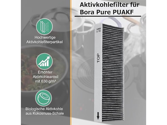 2 actieve koolstoffilters voor bora pure puakf - afbeelding 3 van  6