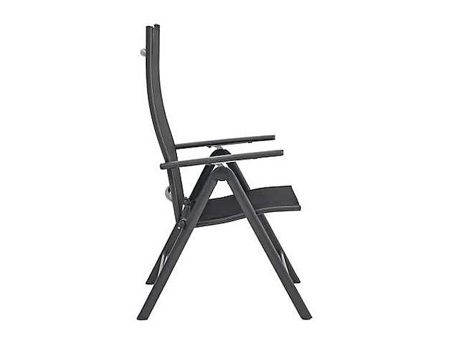 2 aluminium klapstoelen, ergonomisch gevormd, verstelbaar in 7 posities, dragen tot 120 kg - donkerrood/mat - afbeelding 3 van  7