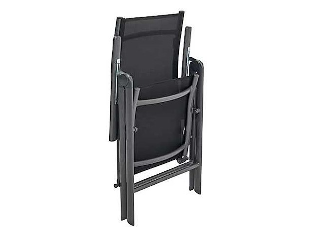 2 aluminium klapstoelen, ergonomisch gevormd, verstelbaar in 7 posities, dragen tot 120 kg - donkerrood/mat - afbeelding 6 van  7