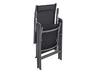 2 aluminium klapstoelen, ergonomisch gevormd, verstelbaar in 7 posities, dragen tot 120 kg - donkerrood/mat - afbeelding 6 van  7