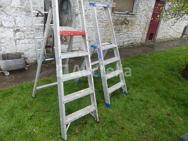 2 aluminium ladders - afbeelding 6 van  7
