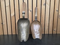 2 antieke koperen kolenschopjes - afbeelding 2 van  4