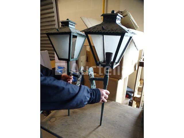 2 antieke vintage wandvloerlampen - afbeelding 1 van  7