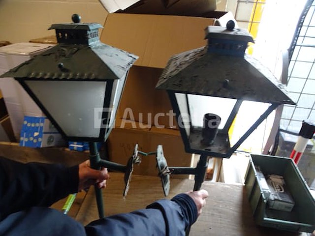 2 antieke vintage wandvloerlampen - afbeelding 2 van  7